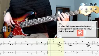 Billy Joel - Piano Man BASS COVER + PLAY ALONG TAB + SCORE