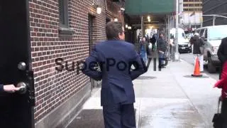 Jeremy Renner at the 'Late Show with David Letterman' stu...