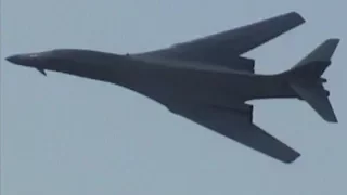 ROCKWELL B-1B LANCER - Full Afterburner Take Off, High Speed Pass, Low Pass & Landing!