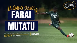 Greg Vanney announces Farai Mutatu as the 21st overall selection in the 2022 MLS SuperDraft