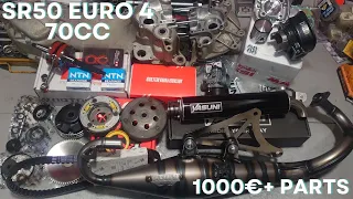 1000€ Piaggio Setup Aprilia SR50R Malossi Sport 70cc First Run & Assembly