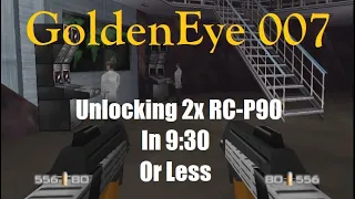 GoldenEye 007 walkthrough: The Caverns. (Unlocking 2x RC-P90 in 9:30 or less)