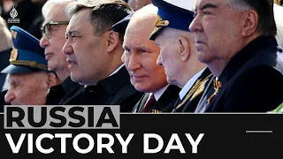 Russia showcases military in wartime Victory Day event