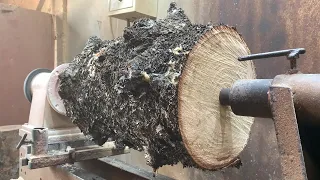 From a log to a masterpiece the idea of ​​using fire to create grain, Woodworking techniques