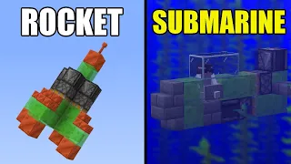 Minecraft: 5 Working Redstone Vehicles!