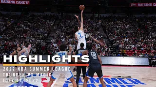 Oklahoma City Thunder Highlights | NBA Summer League | Thunder vs. Magic 07/11/2022