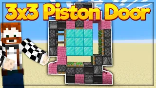 Minecraft 1.20 Redstone Simple 3x3 Piston Door Tutorial