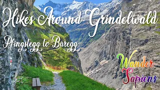 Hikes Around Grindelwald, Switzerland. Visiting Ischmeer glacier, Pfingstegg to Bäregg