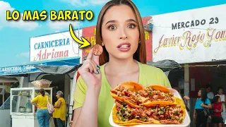 24 horas comiendo LO MAS BARATO en MEXICO! | Laura Mejia