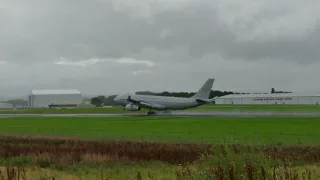 RAF Voyager "Ascot 2102" landing Prestwick Airport 03-SEP-16 [4K/UHD]