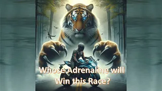 AI Art. Exciting Motorcycle Racing Among Predators! Don't miss! Cool Music! Cool Video and Photos!