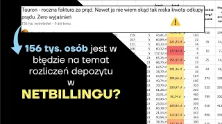 Wyjaśniam niski depozyt na fakturze netbilling (156k ludzi w błędzie?)