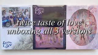 unboxing twice taste of love albums; all 3 versions