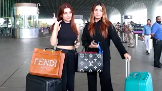 Sukriti Kakar And Prakriti Kakar Spotted At Mumbai Airport | Shudh Manoranjan