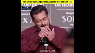 Vicky Kaushal's Shocking Statement On Salman Khan Ignorance ? 😱 #shorts #viral #shortsvideo