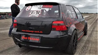 1400 HP VW Golf 4 - 0-329 KM/H Acceleration