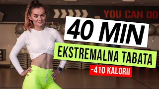 Ekstremalna TABATA 40 min / Trening odchudzający -410 kcal / Monika Kołakowska