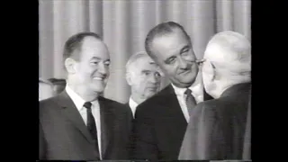 President Johnson Signs Medicare Bill