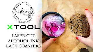 xTool M1 and F1 - Turn Ordinary Laser Cut Coasters into Gorgeous Masterpieces with Alcohol Ink