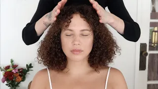 ASMR massage with jade comb + light acupressure (soft spoken)