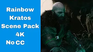 Rainbow Kratos Scene Pack (4K 60 FPS) No CC
