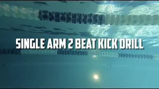 Single Arm 2 Beat Kick Drill - Triathlon Swim Tips