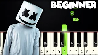 Alone - Marshmello | BEGINNER PIANO TUTORIAL + SHEET MUSIC by Betacustic