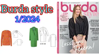 Burda style 1/2024 ,full preview and complete line drawings