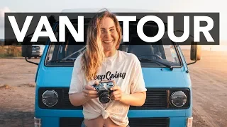 Custom made minimalistic VW T3 camper van tour