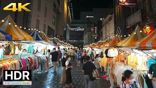 【🇹🇭 4K HDR】Night Walk from Central World to Siam Square | Bangkok Thailand  | August 2022