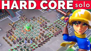 a SOLO on HARD CORE 😳 LASER RANGERS rocking it! - BOOM BEACH gameplay/operation attack strategy/tips