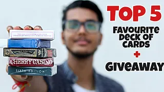 My TOP 5 FAVOURITE Deck of CARDS + GIVEAWAY