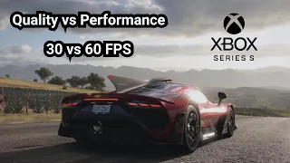 Forza Horizon 5 Xbox Series S СРАВНЕНИЕ ГРАФИКИ 30 FPS vs 60 FPS