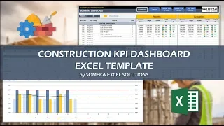 Construction KPI Dashboard | Excel Template for Construction Industry