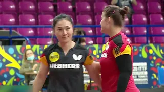 2021 Финал женщины Чемпионат Европы по настольному теннису Shan Xiaona vs Petrissa Solja Германия