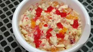Fruit Chaat with Cream and Jelly.. Ramadan Special