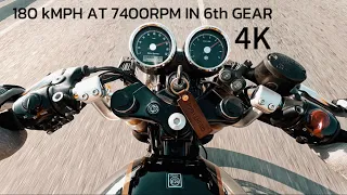 Continental gt 650 top speed in 4k 180 kmph | Red Rooster 🔥|