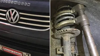 Замена опорных подшипников амортизатора VW T5 Без снятия стойки с автомобиля