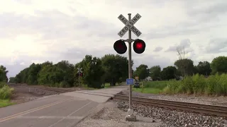 Jefferson Road Railroad Crossing - NS 4051 and 8183 in Mulberry, Indiana