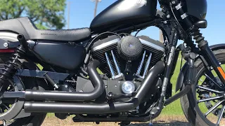 Cobra Speedster Short 909 exhaust Harley-Davidson Sportster Iron 883 - Sound - Review - Exhaust revs