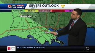 More showers and storms possible today