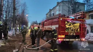 Пожар в студенческом общежитии г. Йошкар-Олы.