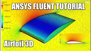 ✅ #ANSYS FLUENT - Airfoil 3D Tutorial - NACA 4412