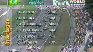 GP Brasil 1993 F1 - Parte 1/12 (Largada) - Rede Globo