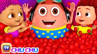 Kids Learn the Color Red in a Ball Pit with Surprise Eggs - ChuChu TV Toddler Videos for Babies