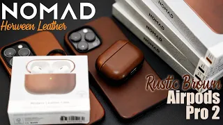 NOMAD Modern Rustic Brown Leather Case for AirPods Pro 2 #nomad #leather #airpodspro2 #malaysia