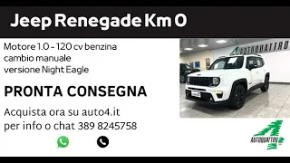 Jeep Renegade | km 0 120 cv benzina Night Eagle in pronta consegna #shorts