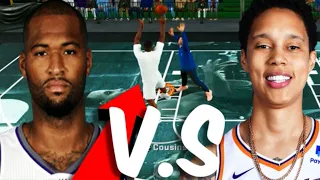 I put DEMARCUS COUSINS VS BRITTNEY GRINER in Nba2k23