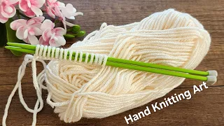 LOOK HOW BEAUTIFUL KNITTED PATTERN STİTCH! Very easy The result will surprise you!