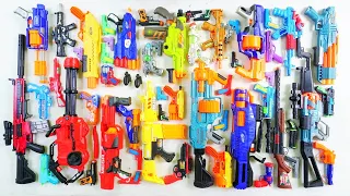 Collecting Tembakan 7 Sniper Rifles AK47 GUN NEW SHOTGUN 5 NERF BLASTER GUNS MACHINE GUN M16 GUN